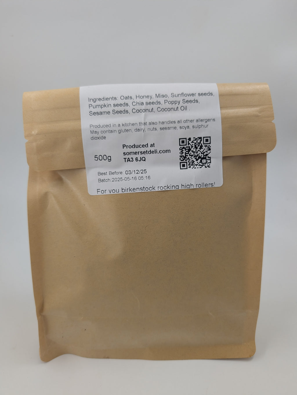 Crunchy Munchy Miso Honey Granola, 500g
